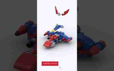 LEGO MOC Space: THE NEW PHOENIX Spaceship Building Animation #shorts #legomoc #legomech
