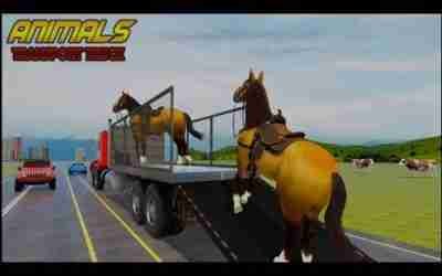 Farm animal transport truck driving game. Animal truck driving game. Lion transport truck game.