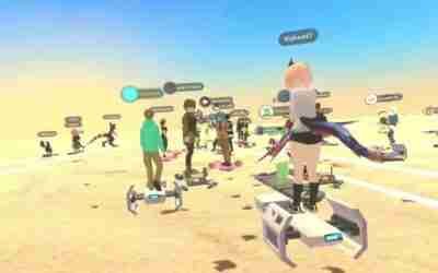 Hoverboard racing in VRChat