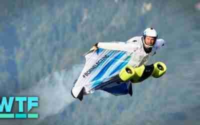 Watch world's first electric wingsuit flight