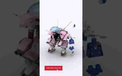 LEGO MOC Mech: Overwatch D.VA Mech Robot Building Animation #shorts #legomoc #legomech
