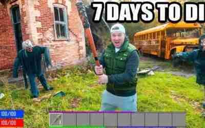 7 Days To Die In Real LIFE! Ultimate 7 Day Zombie Survival Challenge