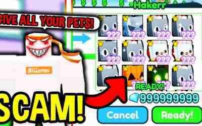 FAKE Preston SCAMS For Huge Cats Giving CAT HOVERBOARD in Pet Simulator X (Roblox)