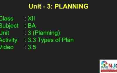 Types of planning | Standard 12 commerce B.A chapter 3 | O.C chapter 3