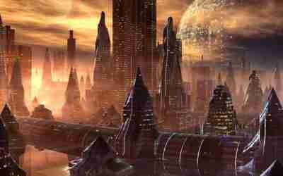 Mars Rover Life capture fantasy of space cities on mars futuristic wall mural!