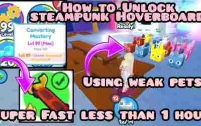 Unlock the SteamPunk Hoverboard Super Fast!!! How to do it??? – Pet Simulator X Roblox