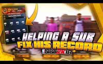 I HELPED A SUBSCRIBER FIX HIS RECORD AND GET HIS FIRST WIN IN NBA 2K18 PLAYGROUND ? HE WAS GEEKED!