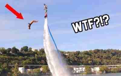 FIRST EVER DOUBLE BACKFLIP OFF HOVERBOARD (Flyboard)