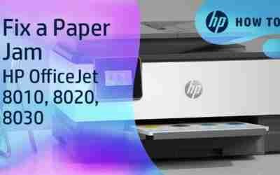 Fix a Paper Jam | HP OfficeJet All-in-One 8010, 8020, Pro 8030, 8020e, 8030e Printers | @HPSupport