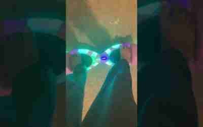 Riding hoverboard