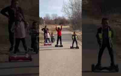Kid broke his leg racing his hoverboard
