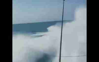 Driving through Speed Boat Wake #Shorts