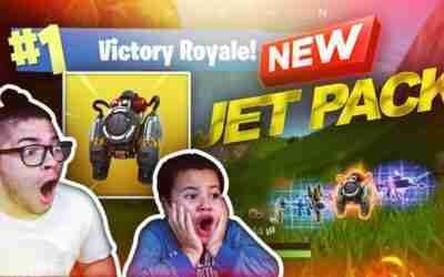 OMG *NEW* JETPACK COMING TO FORTNITE BATTLE ROYALE! CARRYING 9 YEAR OLD KID IN SQUADS! 25 KILLS!! ?