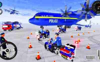 US Police Bike Ship Transport – US Police Car Transport Truck – Android Gameplay