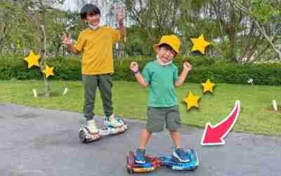 Ziyan dan Kyo Main Hoverboard di Taman
