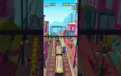 playing Subway Surfers with unlimited coins and unlimited keys and unlimited hoverboard