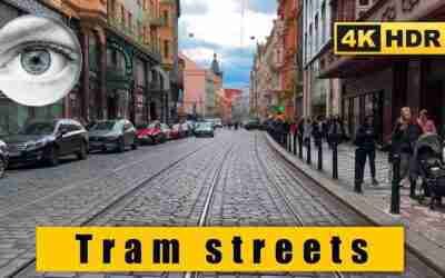4K Prague walk – The most tram streets: Jindřišská and Vodičkova – Czech Republic ?? ASMR HDR