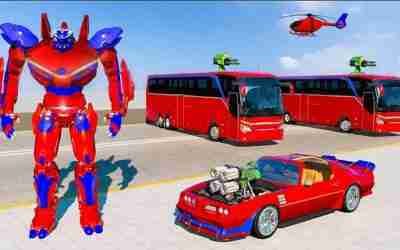 Bus Robot Car Transform Helicopter Shooting: Red Robot Action – Android iOS Gameplay