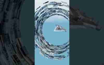 Space ship enters earth