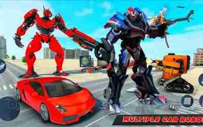Grand Robot Transform Car 2022 Shooting Game: Red Robot – Android iOS Gameplay