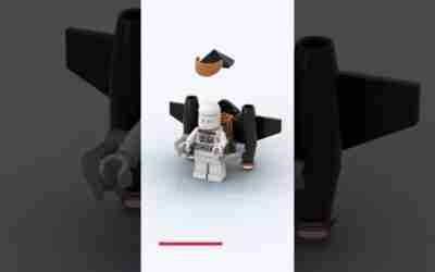 LEGO MOC Mech: Stealth Aircraft Jetpack Mech Building Animation #shorts #legomoc #legomech
