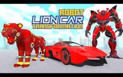 3D Unity Best Lion Robot Car Transform Game