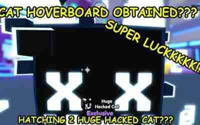 *GETTING THE CAT HOVERBOARD AND HACTHING 2 HUGES HACKED CAT??!?!?!?!?!!!!* | PETSIMULATORX
