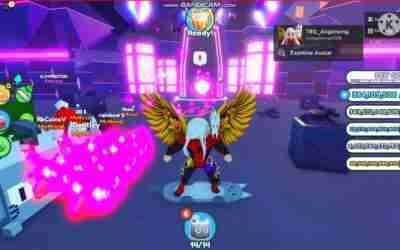 Pet Simulator X (Unlocking Cat Hoverboard) to max all mastery to level 99.