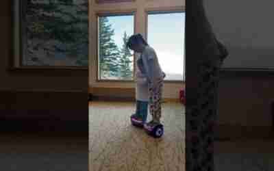 CUTE GIRL RIDING HOVERBOARD #shorts #toddler #hoverboard