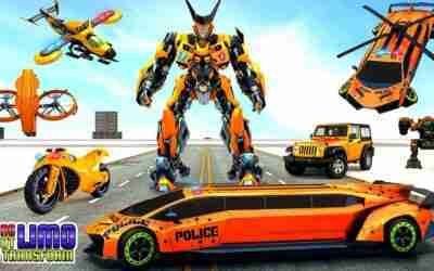 Flying Limo Robot Car Transform Game 2022 – Android iOS Gameplay