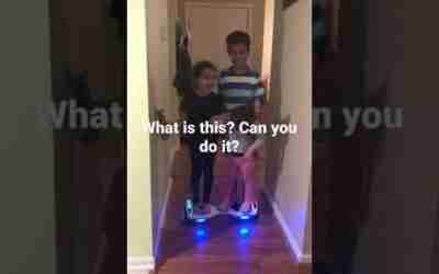 3 people in a hoverboard with Walid Samia and our baby Maryem