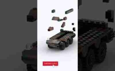 LEGO AMX-10RC Wheeled Tank Destroyer Building Animation #shorts #legomoc