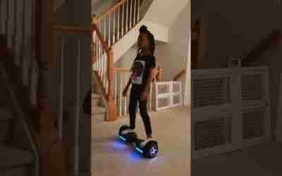 KayKay teaches how to ride a Hoverboard