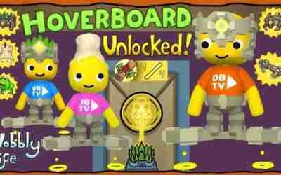 WE UNLOCKED A HOVERBOARD, ARMOUR HELMET, TRIAL HAT, CANDLE HAT & FROG HAT IN WOBBLY LIFE NEW UPDATE