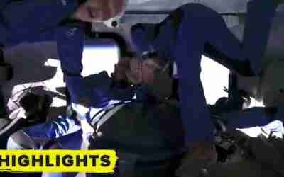 Watch Jeff Bezos and Wally Funk in zero gravity during Blue Origin spaceflight