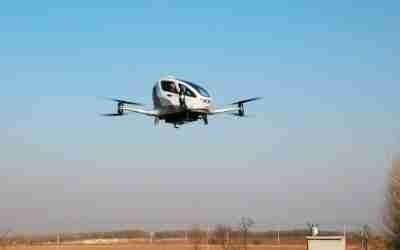 EHang AAV Manned Flight Tests ｜ Urban Air Mobility ｜  EHang