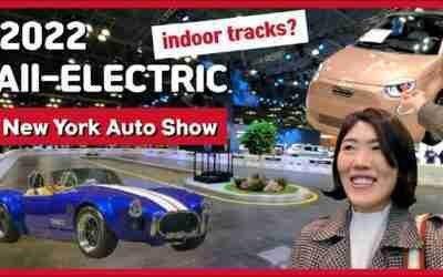 Electric Cars 2022 at New York Auto Show (NYIAS) feat. all-electric cars and indoor car tracks