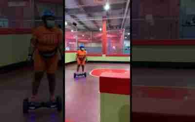 Our moms first time riding a hoverboard