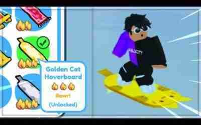 OMG NO WAY! GOLDEN CAT HOVERBOARD.. (Pet Simulator X)