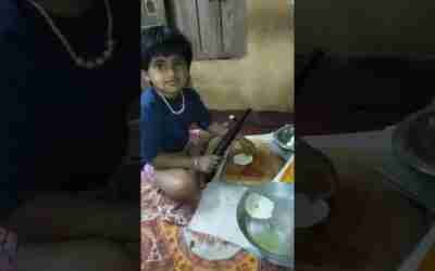 Funny video.kids videos My sweet Daughter Little baby making roti. Amazing to watch baby #biriyaani