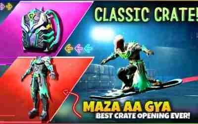 Luckiest Classic Crate Opening Ever || Got Mythic Outfit & Hoverboard Skin In Bgmi