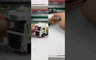 Circle brother car model toy The oil tanker model is in place! #car model #shorts