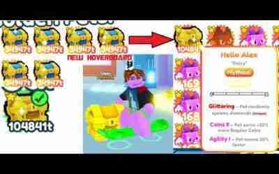 I made Golden *Hello Alex* Pet in Pet Simulator Z. | New hoverboard & update!