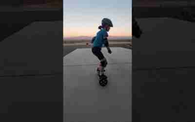 12 year old girl's first time on a hoverboard