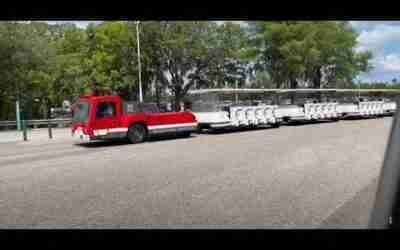 Walt Disney World Magic Kingdom Tram Full Ride HD POV Parking Lot to TTC Heroes Tram May 2022