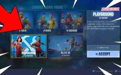 EPIC GAMES WHERE IS THE PLAYGROUND MODE?!?