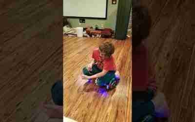 crazy kid on a hoverboard!