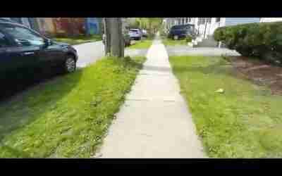 Riding on my sister's hoverboard