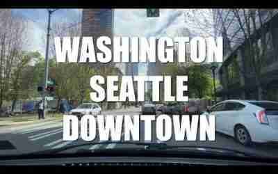 Driving Tour Washington Seattle Downtown Epic Dangerous Extremely Steep Hills Beautiful Water Front