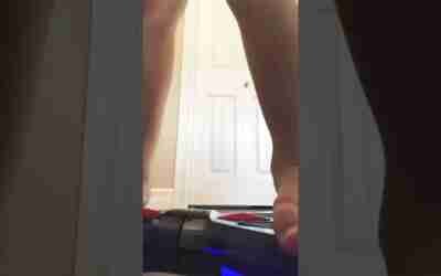 Riding my hoverboard